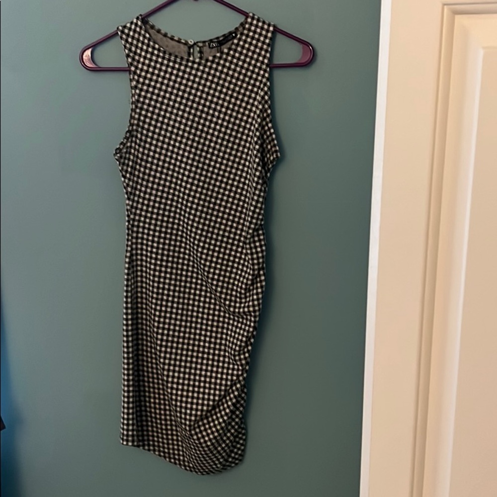 Zara Plaid Mini Dress Size S
